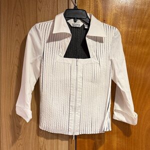 Stera Cotton Double Zip Up Shirt